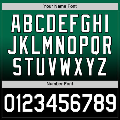 Custom Kelly Green White-Black Fade Fashion Performance T-Shirt