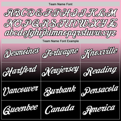 Custom Light Pink White-Black Fade Fashion Performance T-Shirt