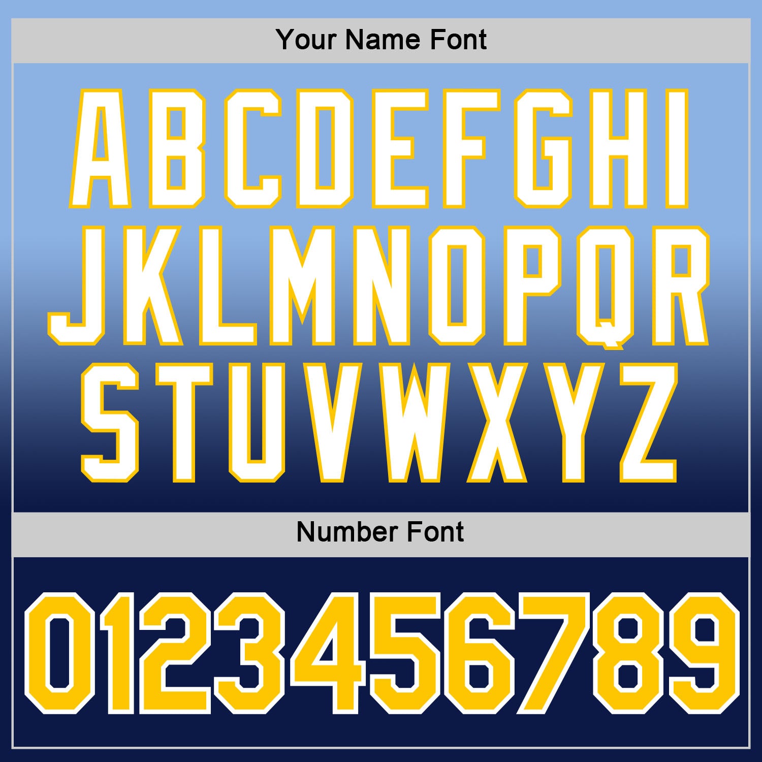 Custom Light Blue Yellow-Navy Fade Fashion Performance T-Shirt