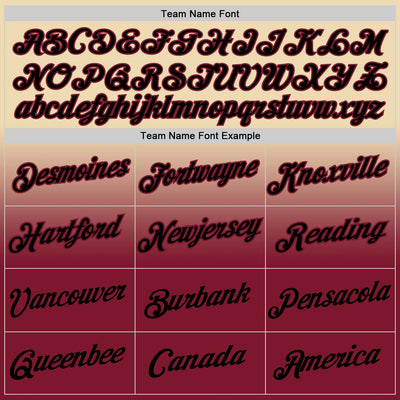 Custom Cream Black-Crimson Fade Fashion Performance T-Shirt