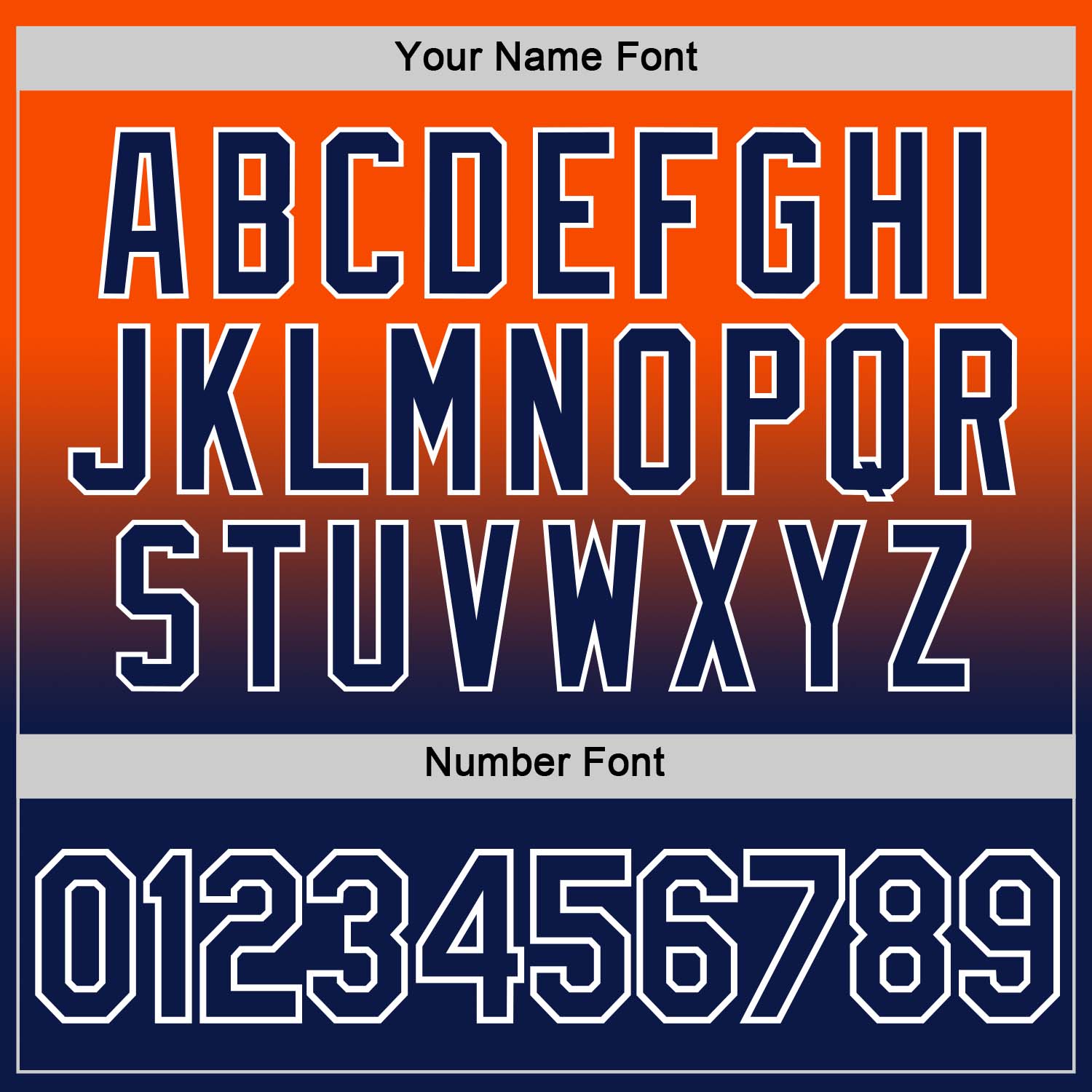 Custom Orange Navy-White Fade Fashion Performance T-Shirt