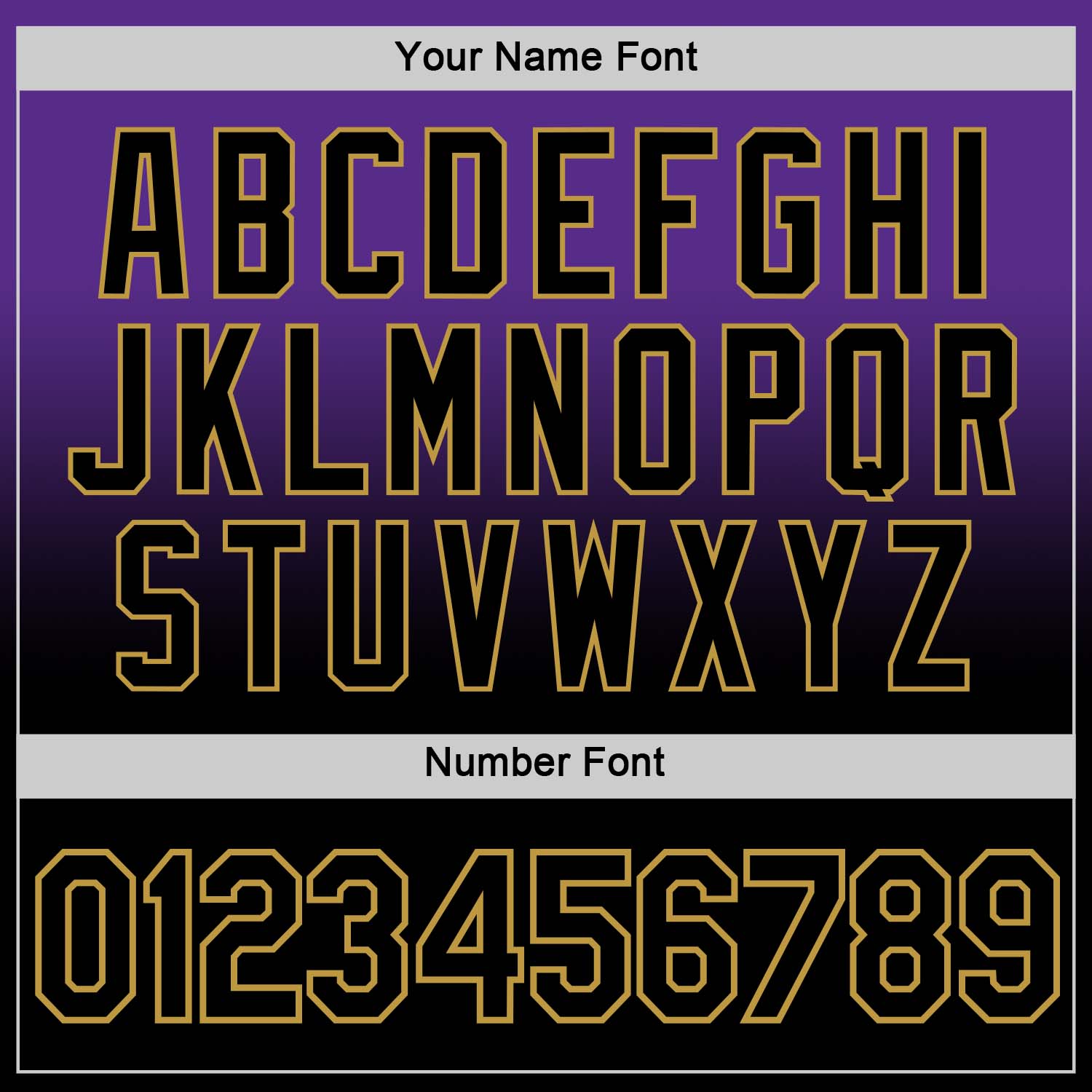 Custom Purple Black-Old Gold Fade Fashion Performance T-Shirt