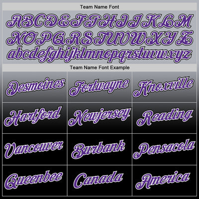 Custom Gray Purple-Black Fade Fashion Performance T-Shirt