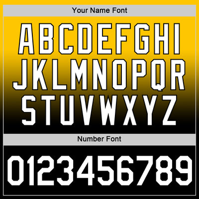 Custom Yellow White-Black Fade Fashion Performance T-Shirt