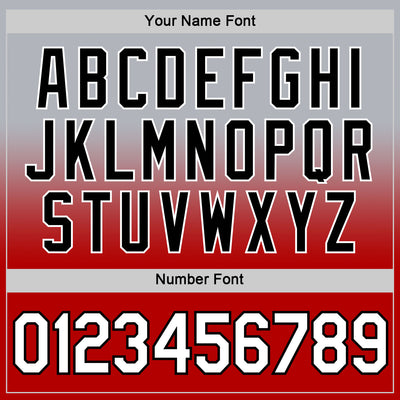 Custom Gray Red-Black Fade Fashion Performance T-Shirt