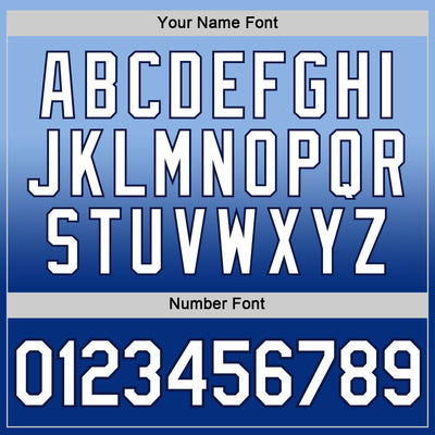 Custom Light Blue Royal-Navy Fade Fashion Performance T-Shirt