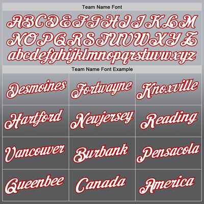 Custom Gray Steel Gray-Red Fade Fashion Performance T-Shirt