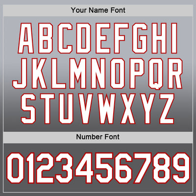 Custom Gray Steel Gray-Red Fade Fashion Performance T-Shirt