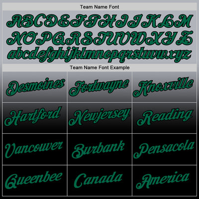 Custom Gray Kelly Green-Black Fade Fashion Performance T-Shirt