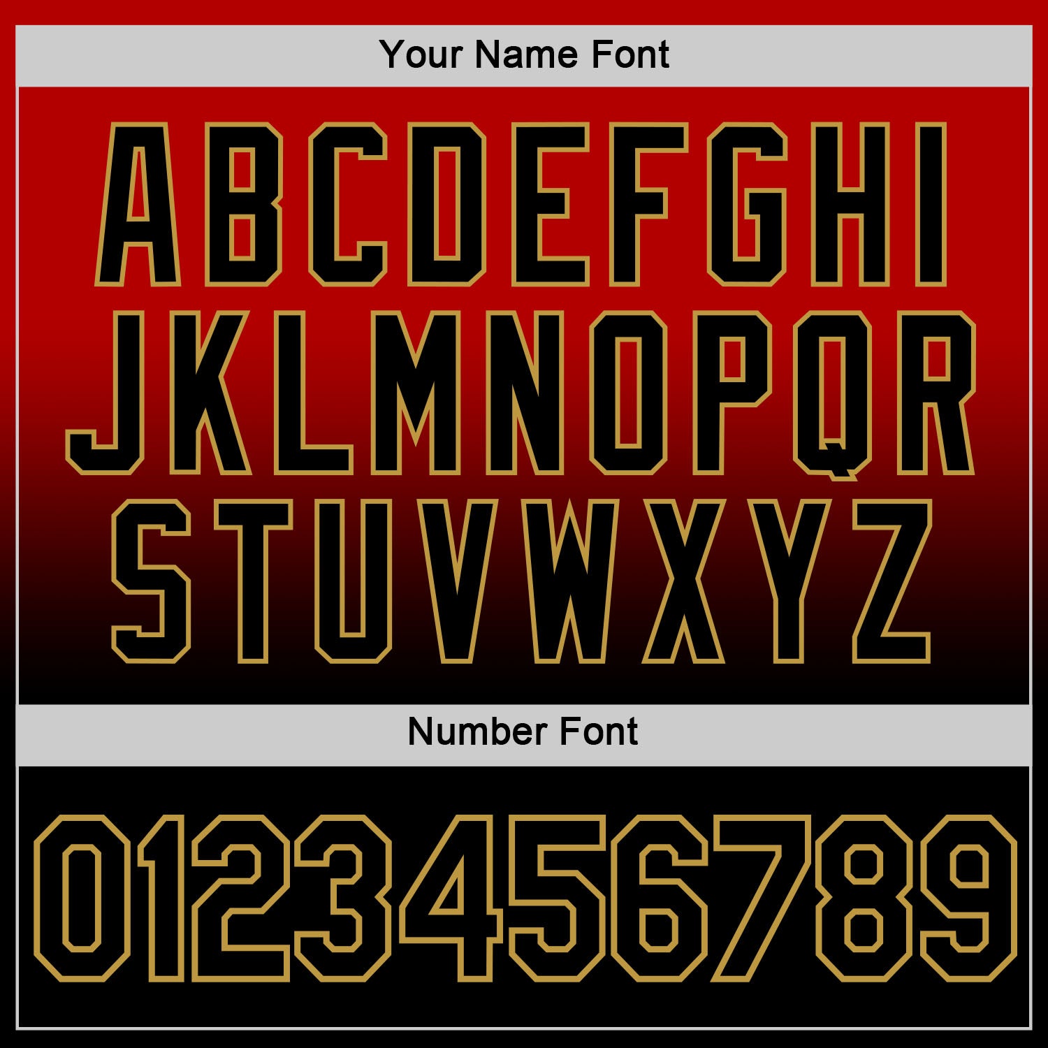 Custom Red Black-Old Gold Fade Fashion Performance T-Shirt