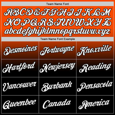 Custom Orange White-Black Fade Fashion Performance T-Shirt