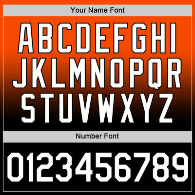 Custom Orange White-Black Fade Fashion Performance T-Shirt