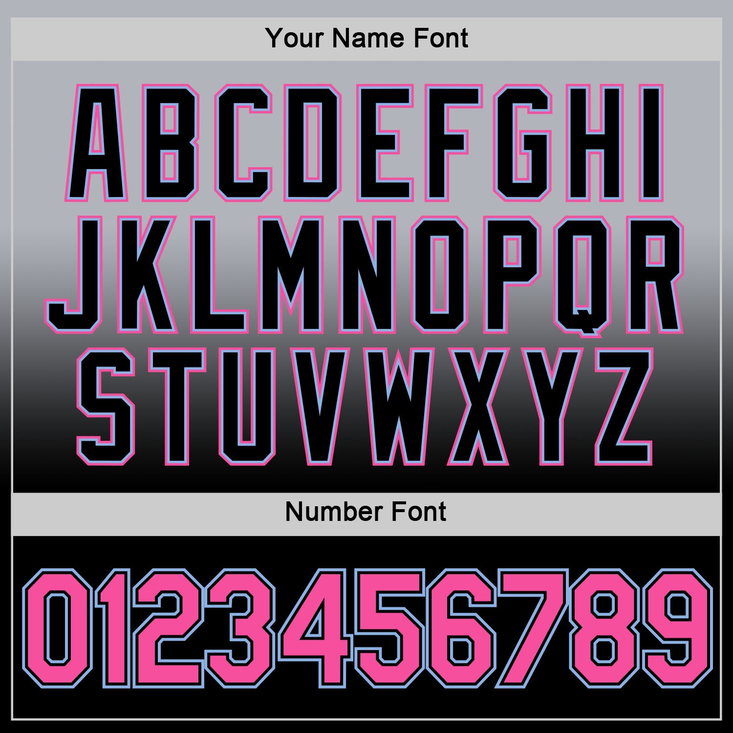 Custom Gray Pink Black-Light Blue Fade Fashion Performance T-Shirt