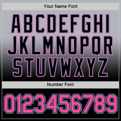 Custom Gray Pink Black-Light Blue Fade Fashion Performance T-Shirt