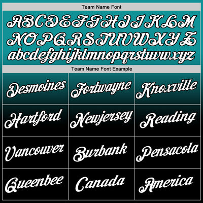 Custom Teal White-Black Fade Fashion Performance T-Shirt