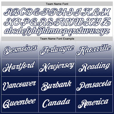 Custom White Navy Fade Fashion Performance T-Shirt