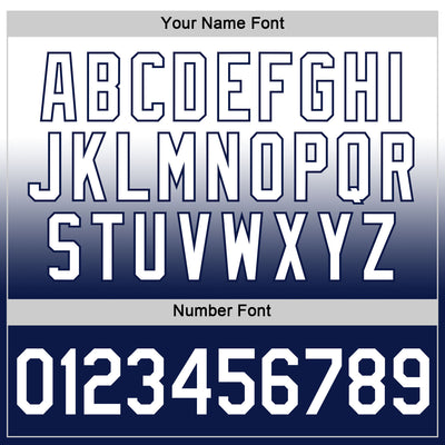 Custom White Navy Fade Fashion Performance T-Shirt