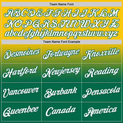 Custom Yellow White-Kelly Green Fade Fashion Performance T-Shirt