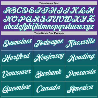 Custom Purple White-Teal Fade Fashion Performance T-Shirt