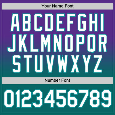 Custom Purple White-Teal Fade Fashion Performance T-Shirt