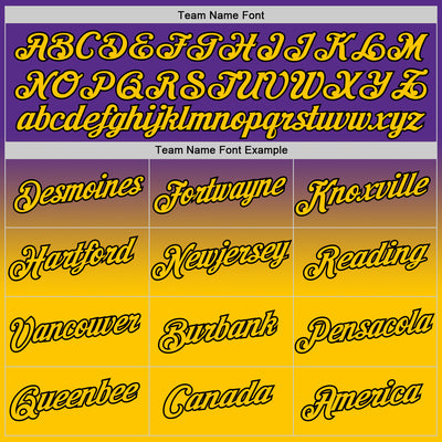Custom Purple Yellow-Black Fade Fashion Performance T-Shirt