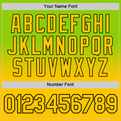 Custom Neon Green Yellow-Black Fade Fashion Performance T-Shirt