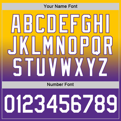 Custom Yellow White-Purple Fade Fashion Performance T-Shirt