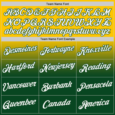 Custom Yellow White-Green Fade Fashion Performance T-Shirt