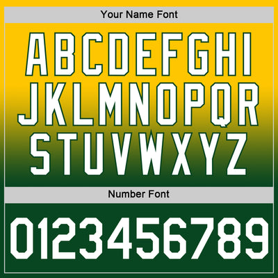 Custom Yellow White-Green Fade Fashion Performance T-Shirt