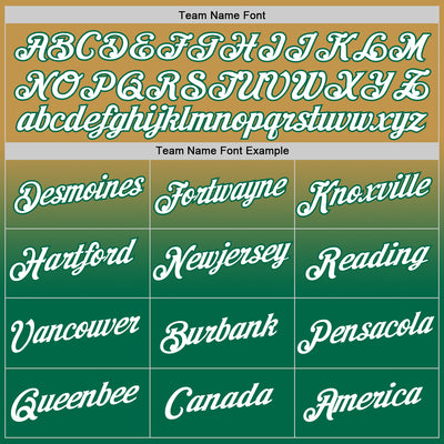 Custom Old Gold White-Kelly Green Fade Fashion Performance T-Shirt