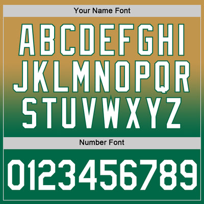 Custom Old Gold White-Kelly Green Fade Fashion Performance T-Shirt