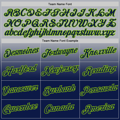 Custom Gray Neon Green-Navy Fade Fashion Performance T-Shirt