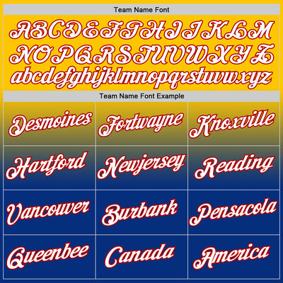 Custom Yellow Red-Royal Fade Fashion Performance T-Shirt