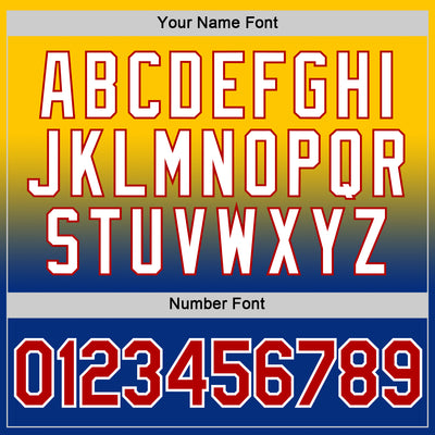 Custom Yellow Red-Royal Fade Fashion Performance T-Shirt