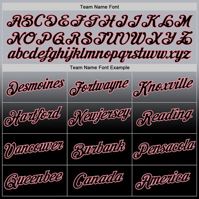 Custom Gray Black-Medium Pink Fade Fashion Performance T-Shirt