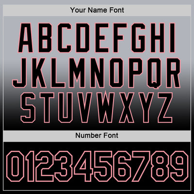 Custom Gray Black-Medium Pink Fade Fashion Performance T-Shirt