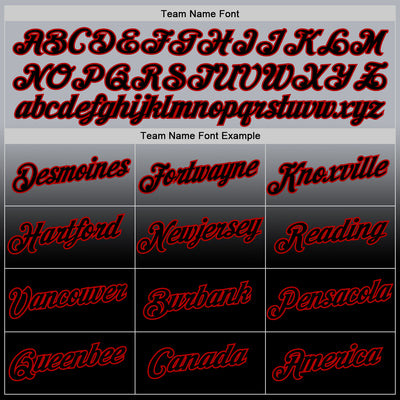 Custom Gray Black-Red Fade Fashion Performance T-Shirt