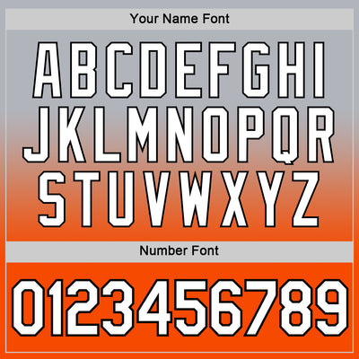 Custom Gray Orange-Black Fade Fashion Performance T-Shirt