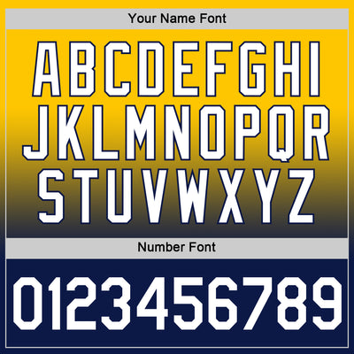 Custom Yellow White-Navy Fade Fashion Performance T-Shirt