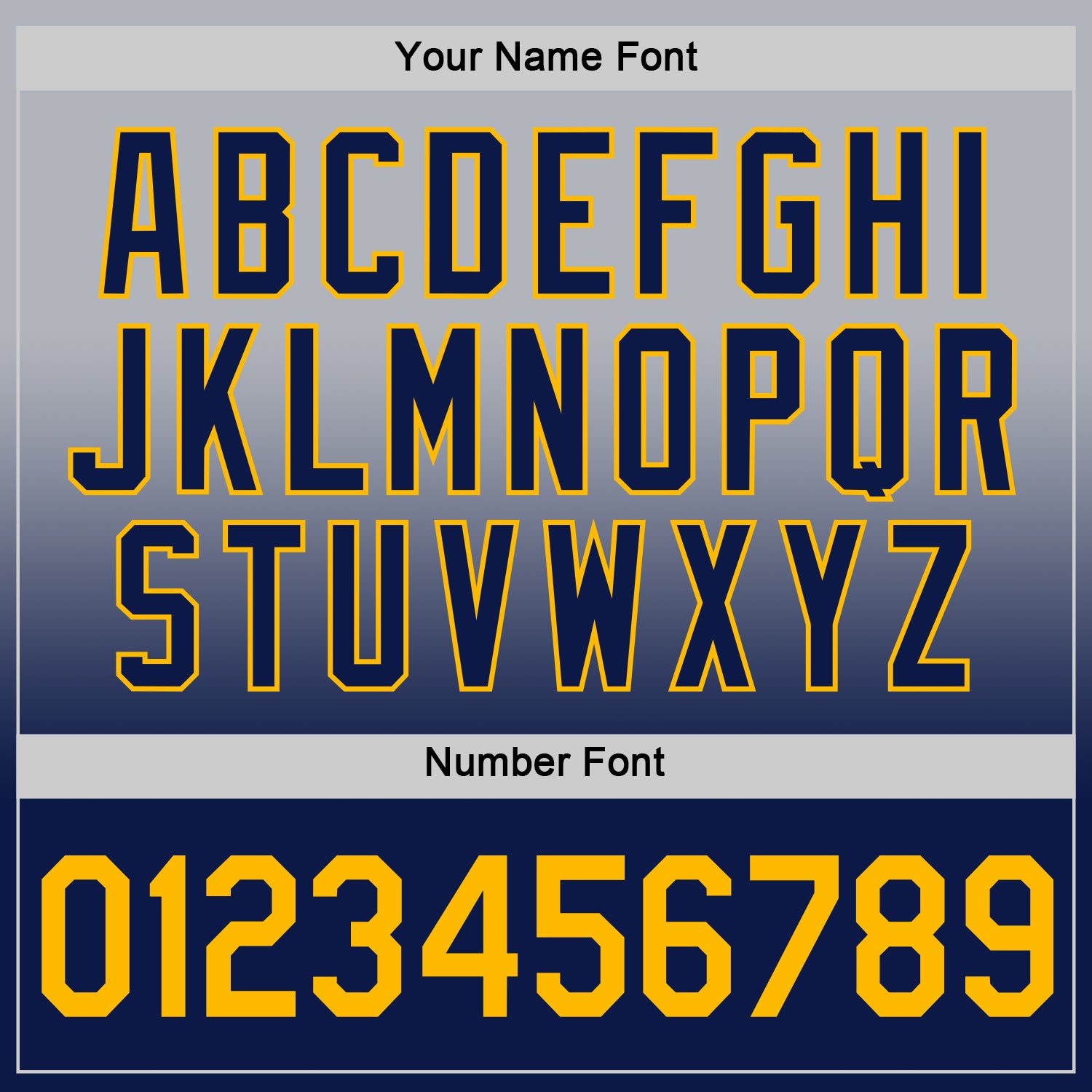 Custom Gray Gold-Navy Fade Fashion Performance T-Shirt