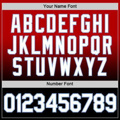 Custom Red Black-Light Blue Fade Fashion Performance T-Shirt