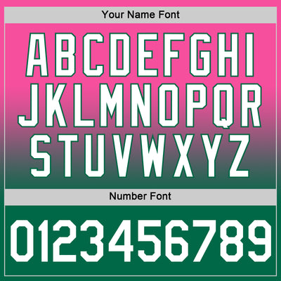 Custom Pink White-Kelly Green Fade Fashion Performance T-Shirt