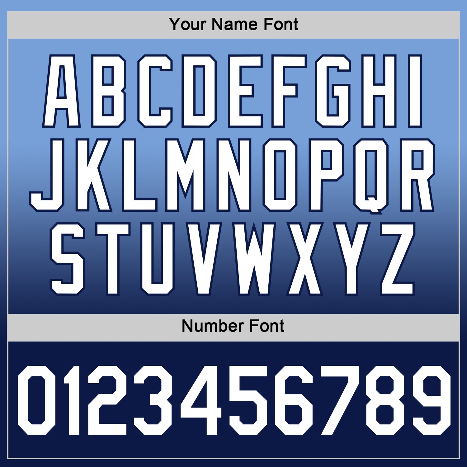 Custom Powder Blue White-Navy Fade Fashion Performance T-Shirt