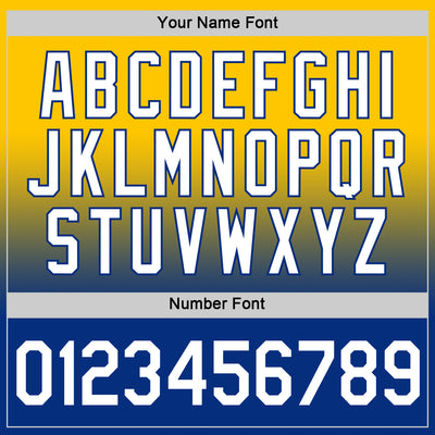 Custom Yellow White-Royal Fade Fashion Performance T-Shirt