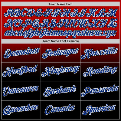 Custom Red Royal-Black Fade Fashion Performance T-Shirt