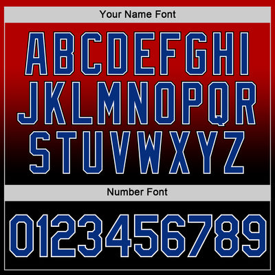 Custom Red Royal-Black Fade Fashion Performance T-Shirt