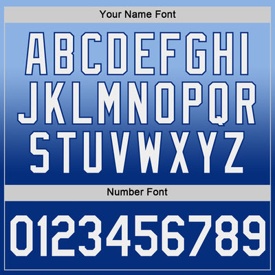 Custom Light Blue White-Royal Fade Fashion Performance T-Shirt