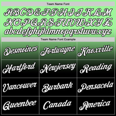 Custom Pea Green White-Black Fade Fashion Performance T-Shirt