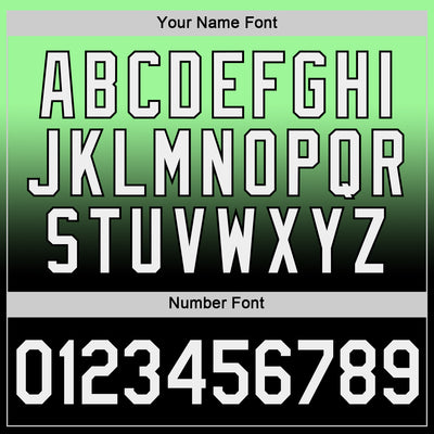 Custom Pea Green White-Black Fade Fashion Performance T-Shirt