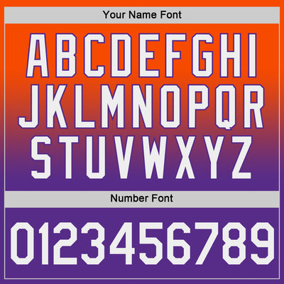 Custom Orange White-Purple Fade Fashion Performance T-Shirt